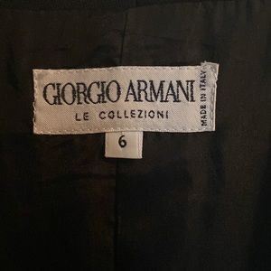 Giorgio Armani Le Collezioni Black with Grey and Tan Pin Stripes Blazer